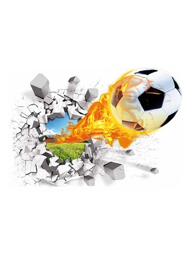 3D Soccer Wall Sticker Multicolour - Image 1